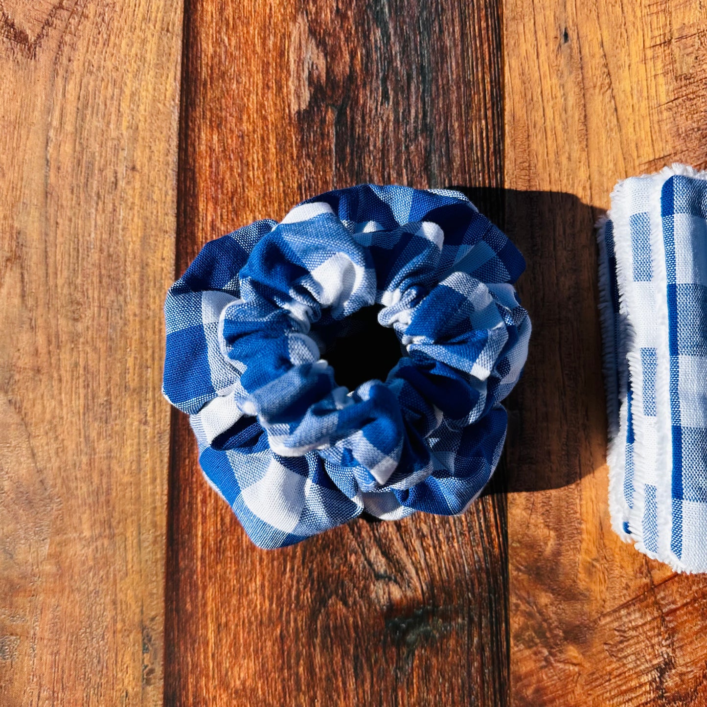 Calins et Reves vichy bleu chouchous