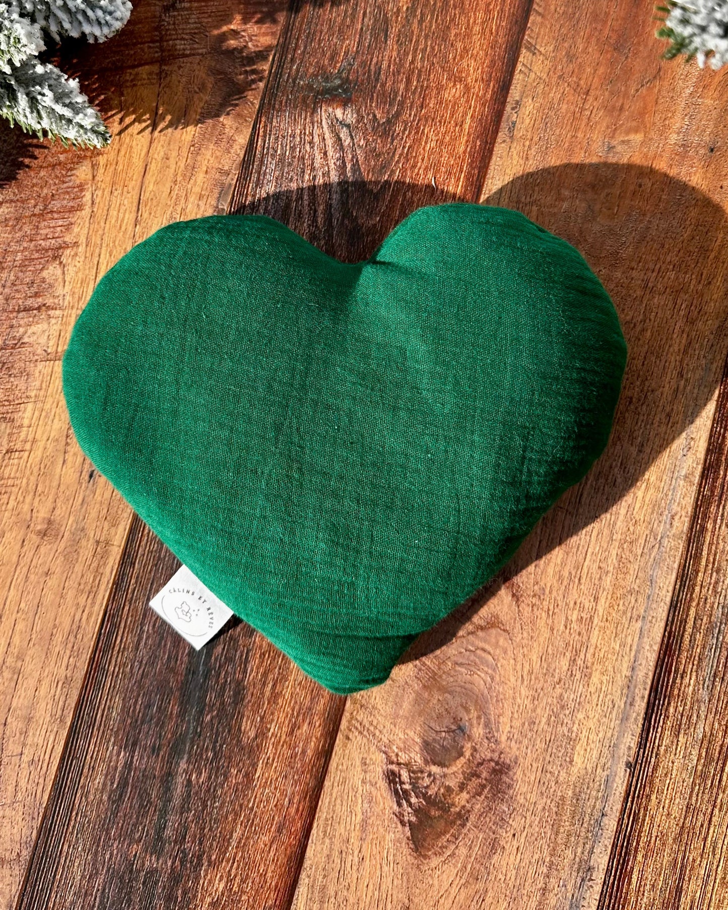 Calins et reves bouillotte coeur vert