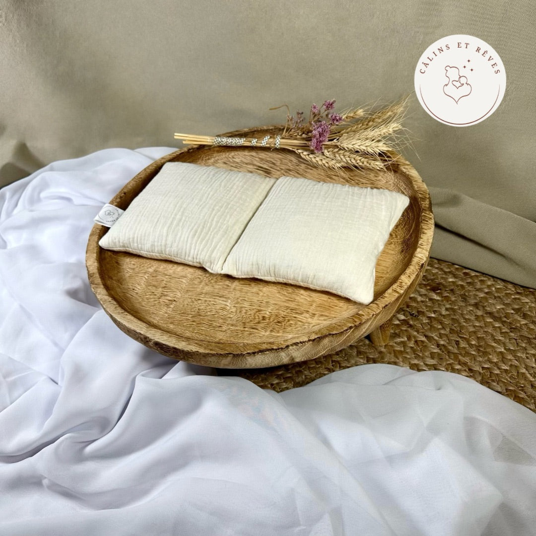 bouillotte aux noyaux de cerises écru personnalisé