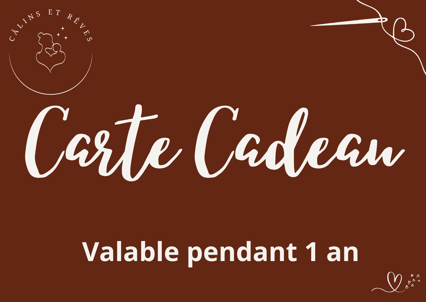 Calins et Reves carte cadeau