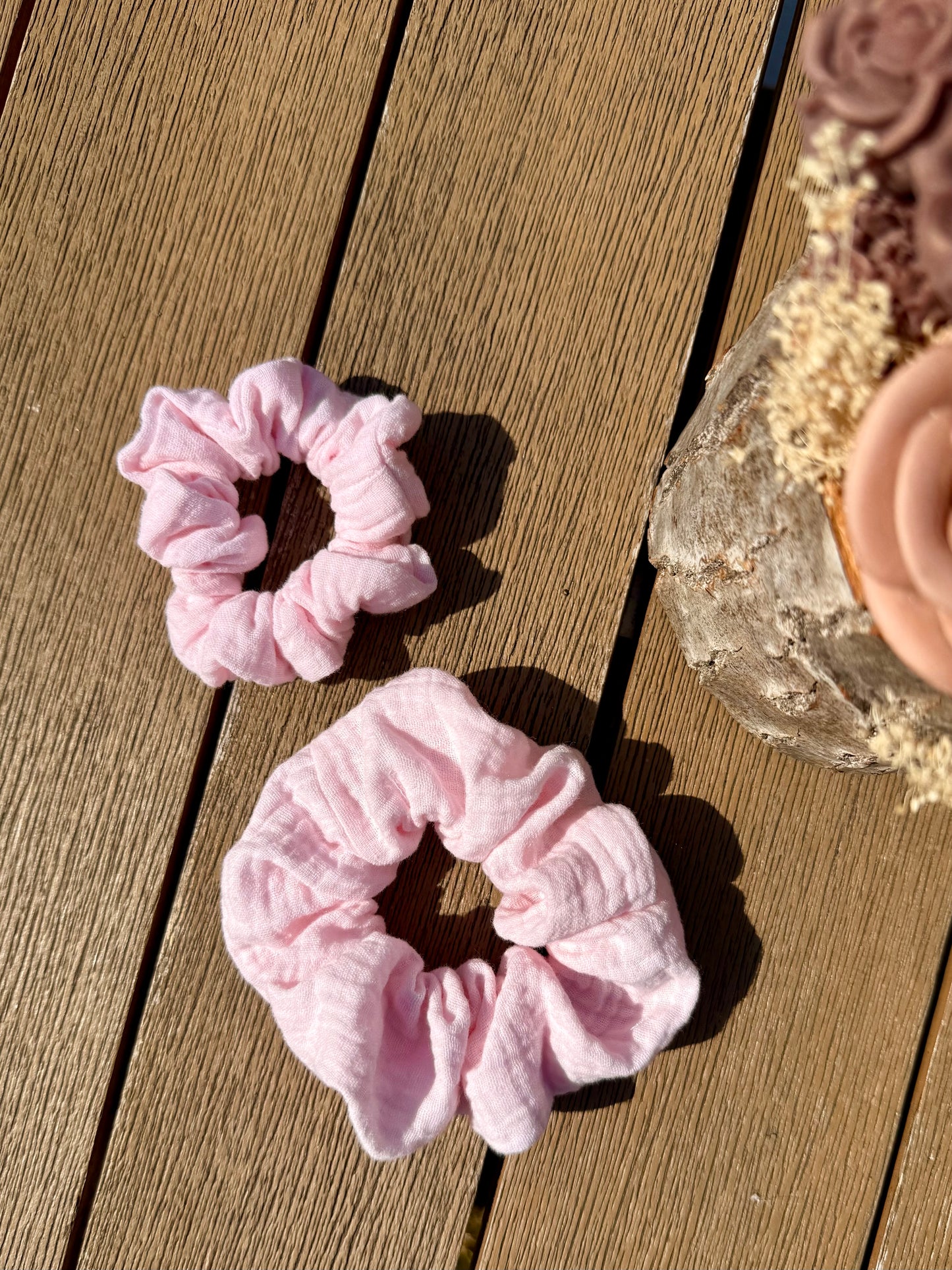Calins et Reves chouchous double gaze rose
