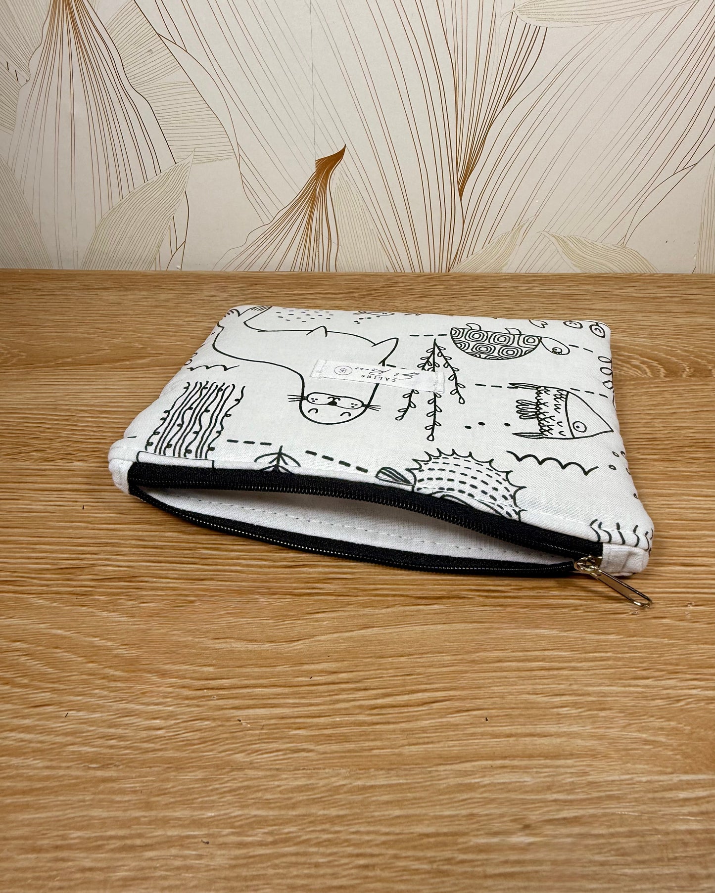 Calins et reves Petite pochette à colorier océan