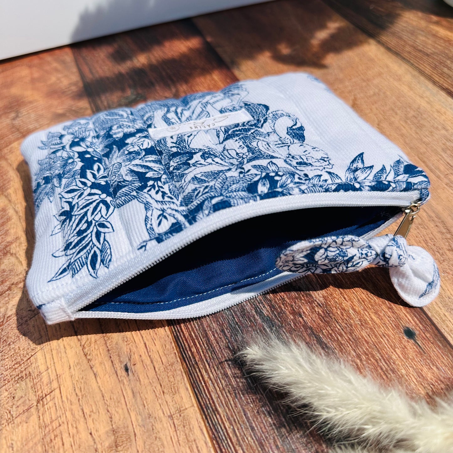 Calins et Rêves porte monnaie jouy bleu