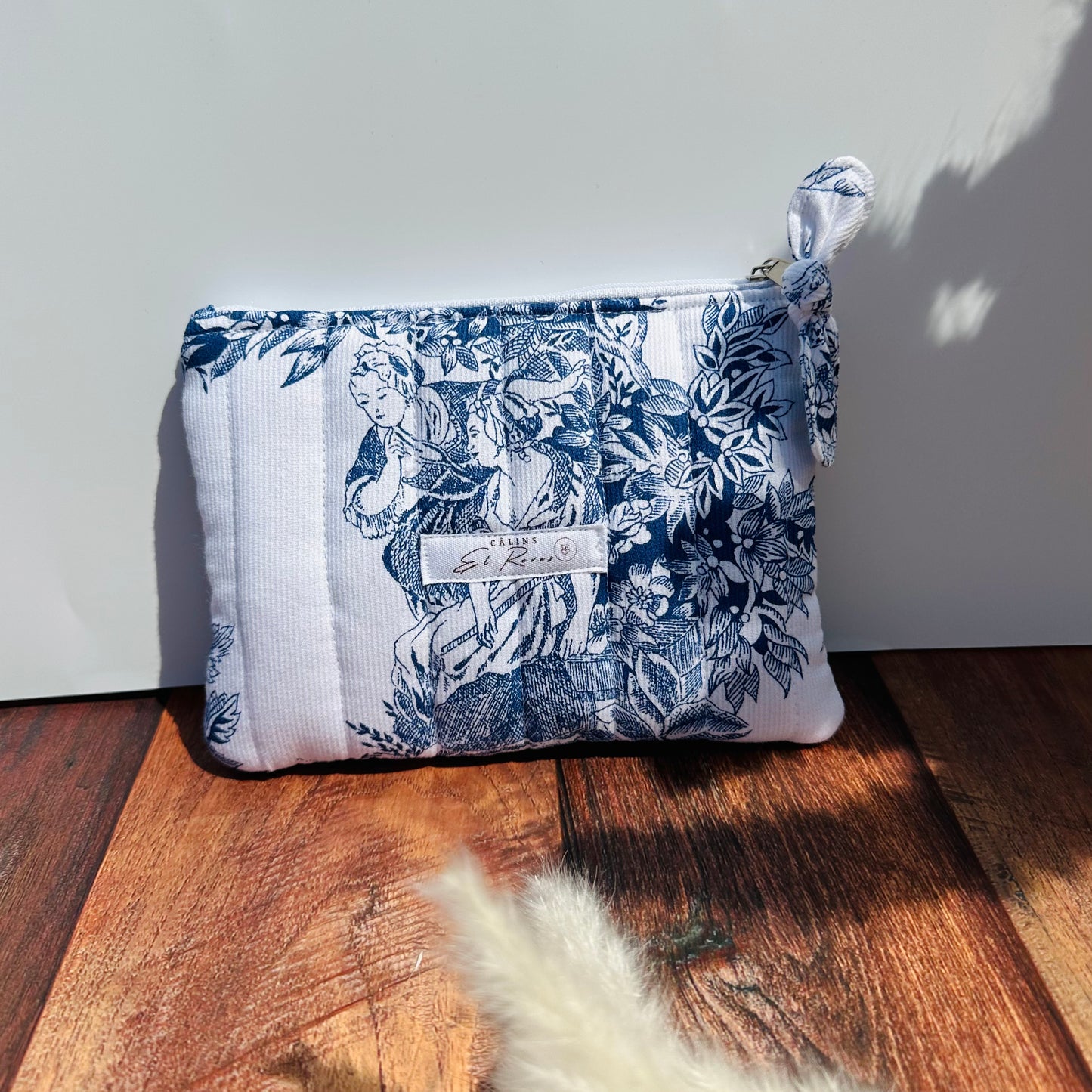 Calins et Rêves porte monnaie jouy bleu