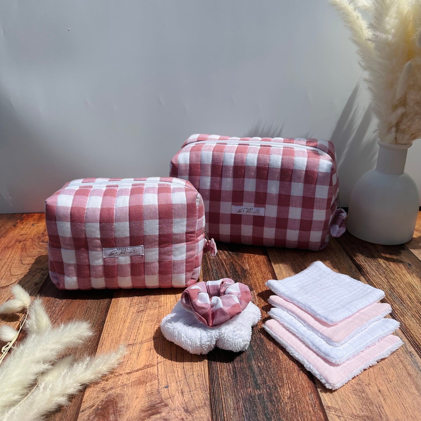 Calins et Reves Chouchous Vichy Rose des bois