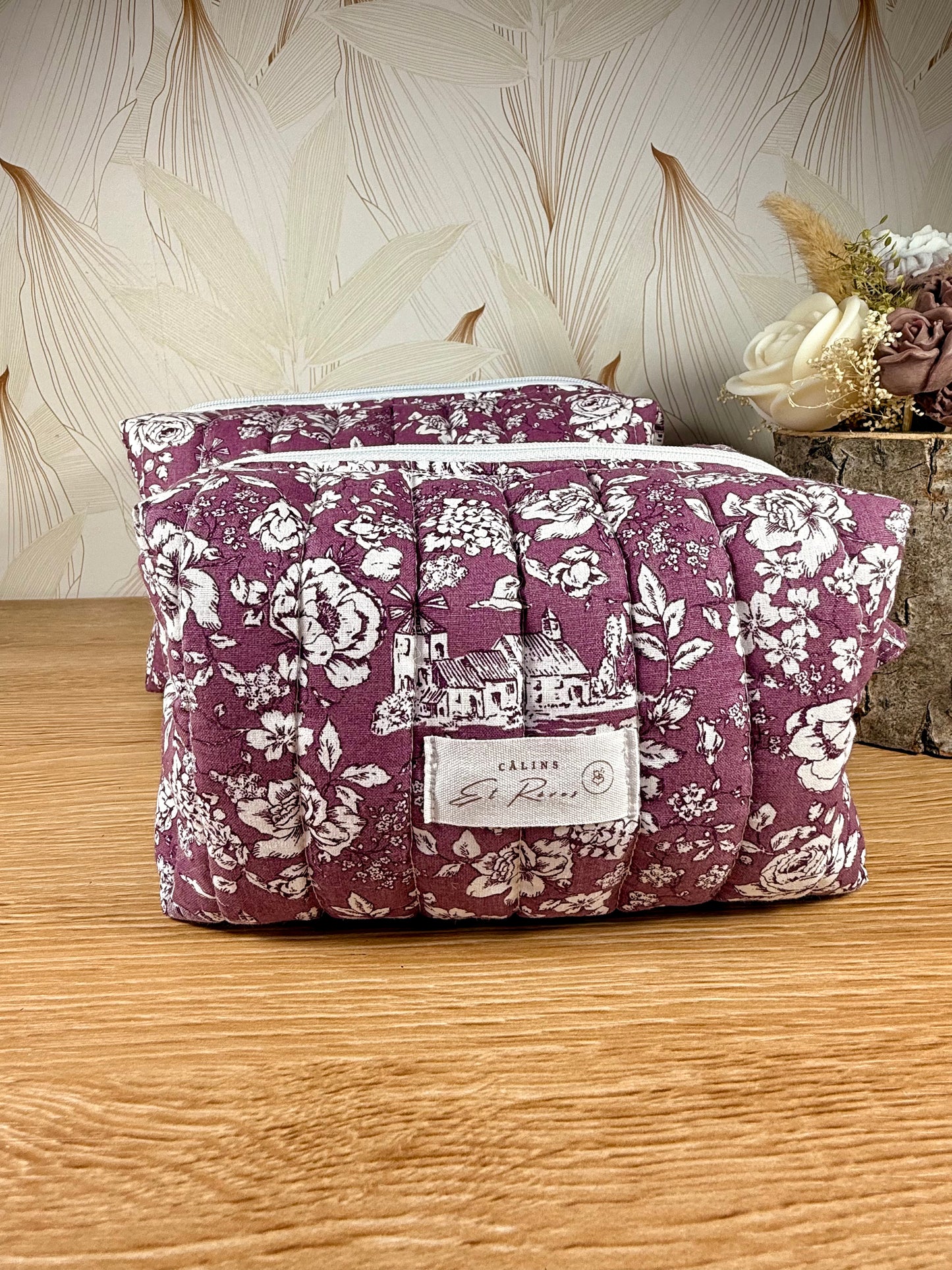Calins et Reves trousse de toilette Bucolique violet