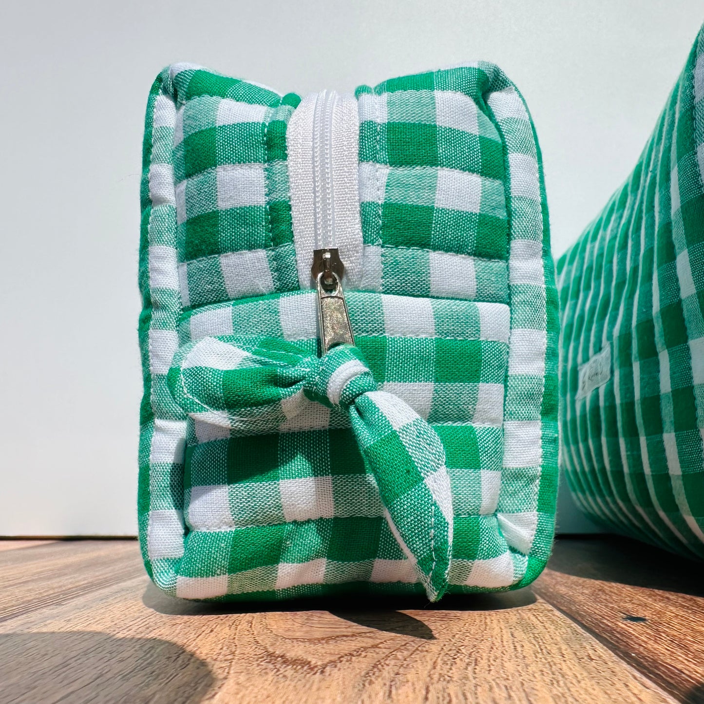 Calins et Rêves Trousse de toilette vichy Vert