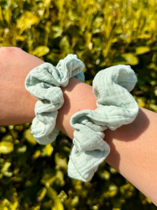 Calins et Reves chouchous double gaze vert menthe