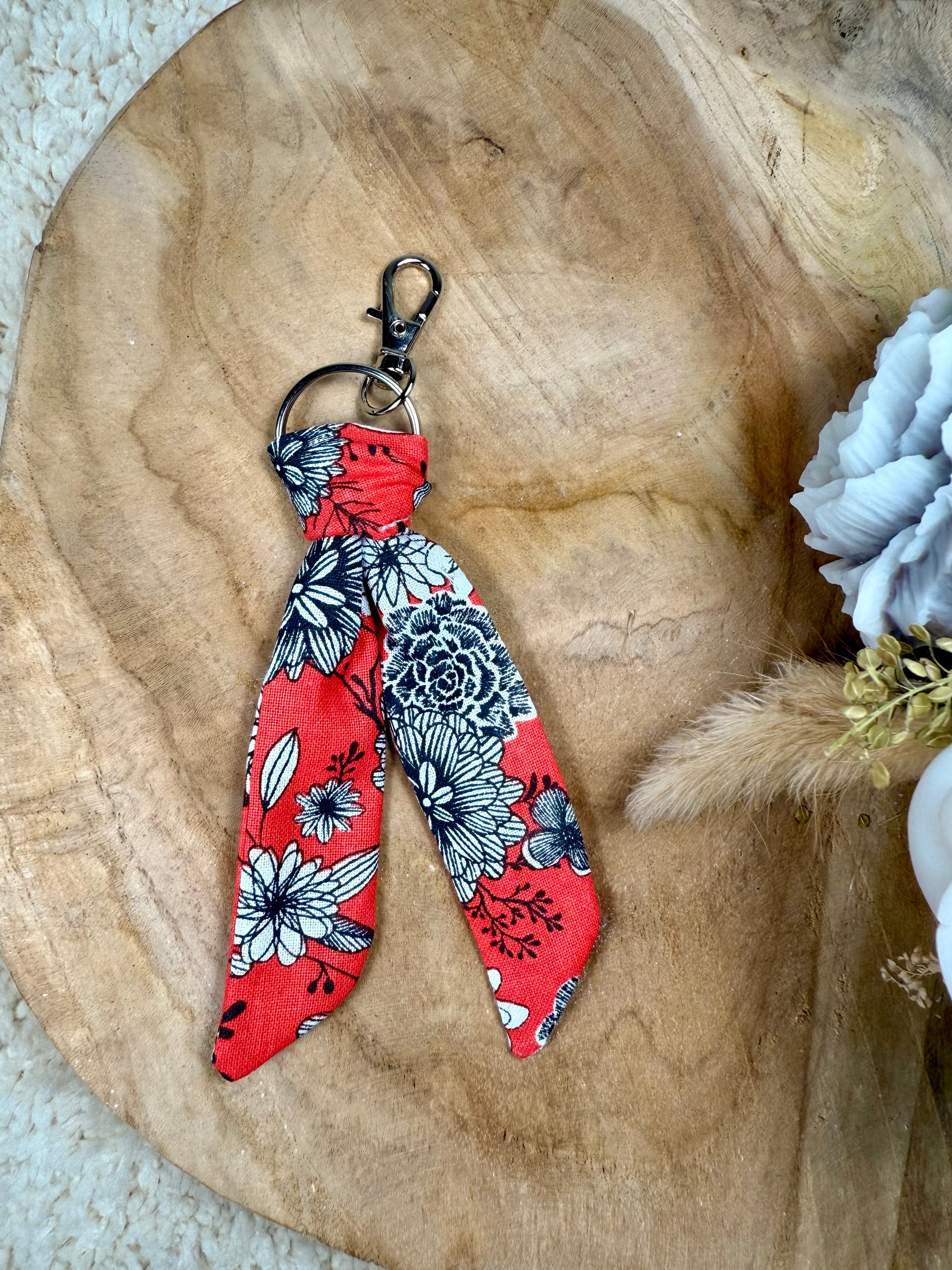 Câlins et Rêves porte clé Corail fleur