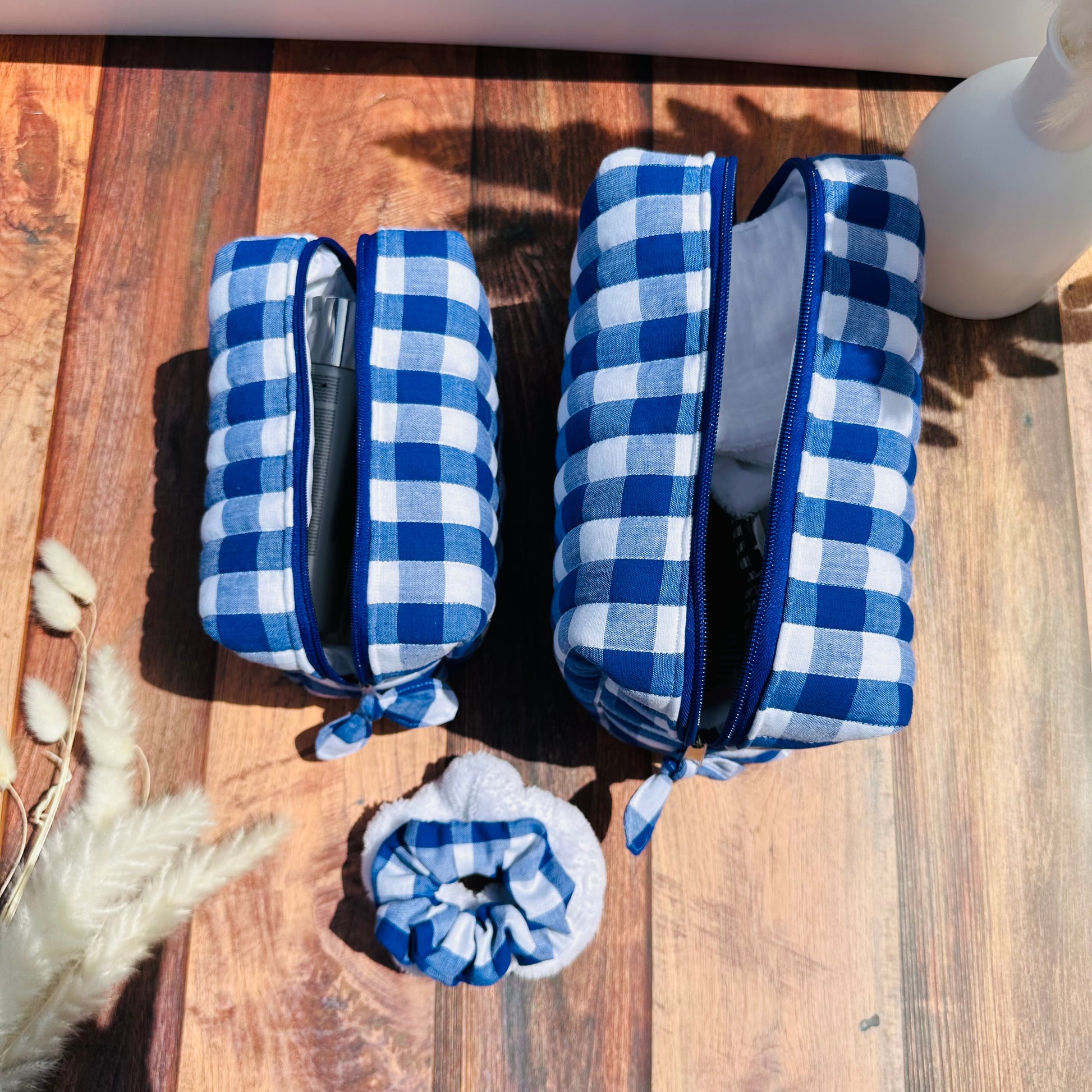 Calins et Reves trousse Vichy Bleu