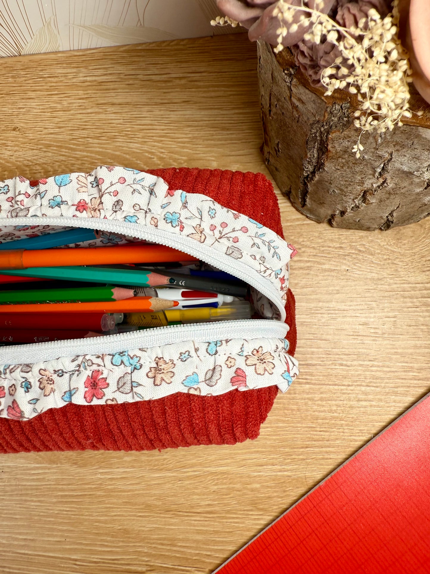 Calins et Reves trousse à crayons tomette adrienne