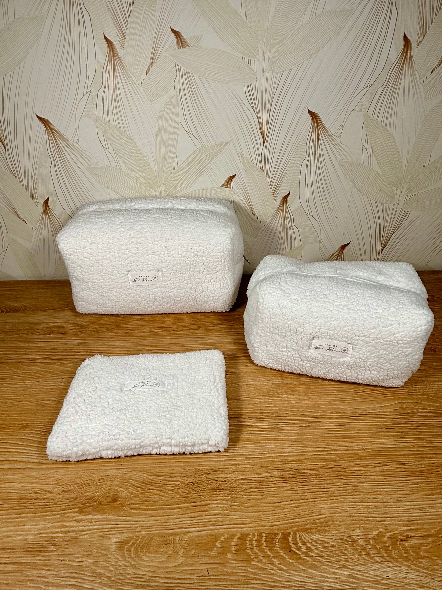 Calins et Reves Trousse de toilette sherpa blanc