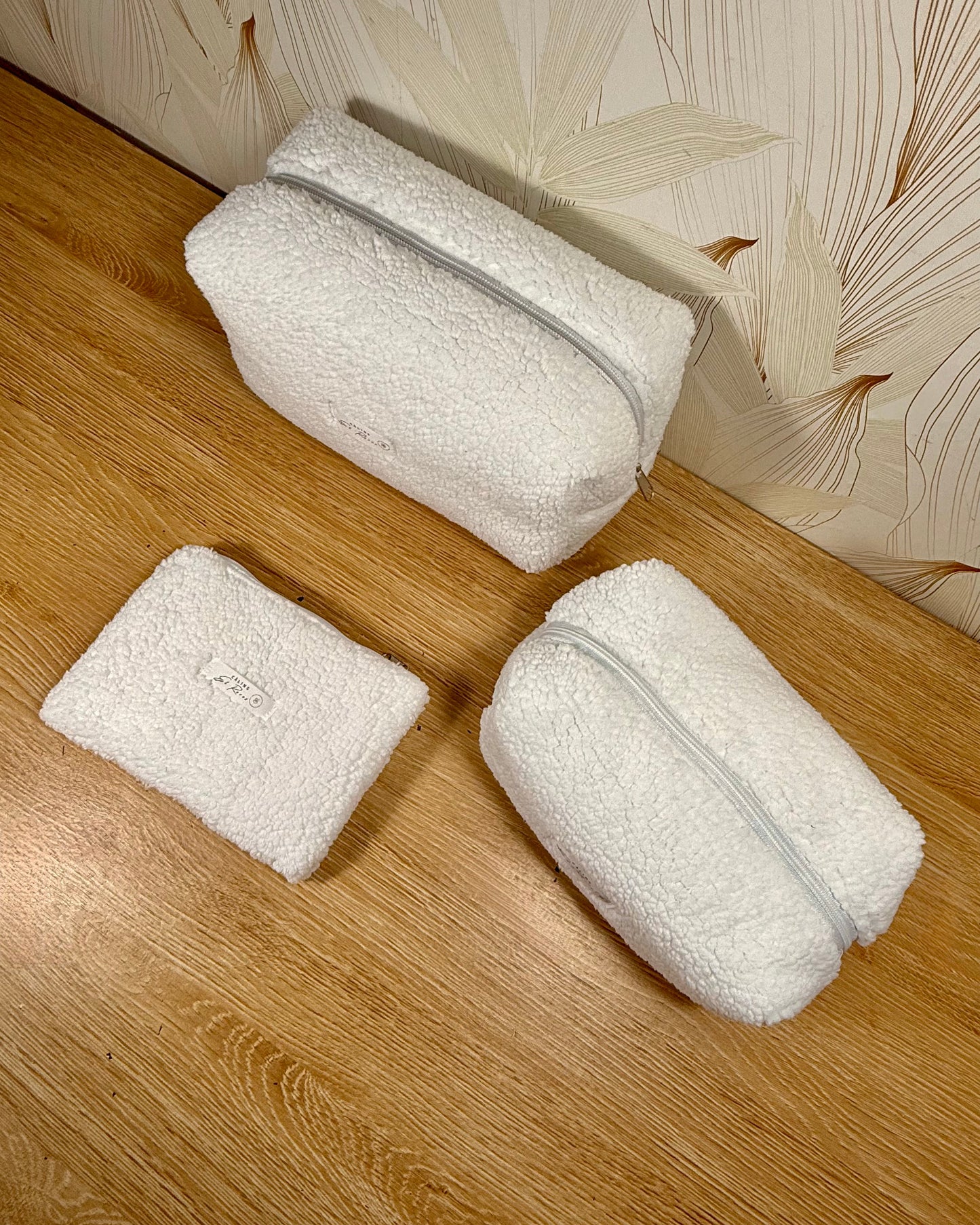 Calins et Reves Trousse de toilette sherpa blanc