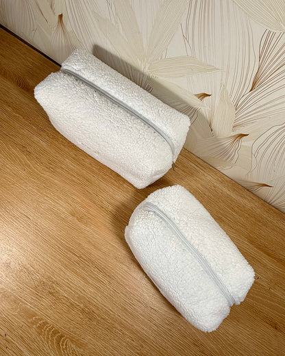 Calins et Reves Trousse de toilette sherpa blanc