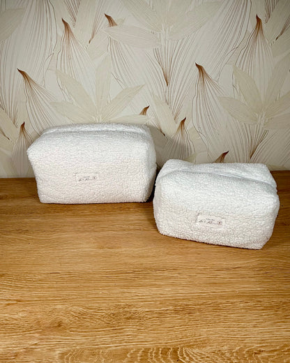 Calins et Reves Trousse de toilette sherpa blanc