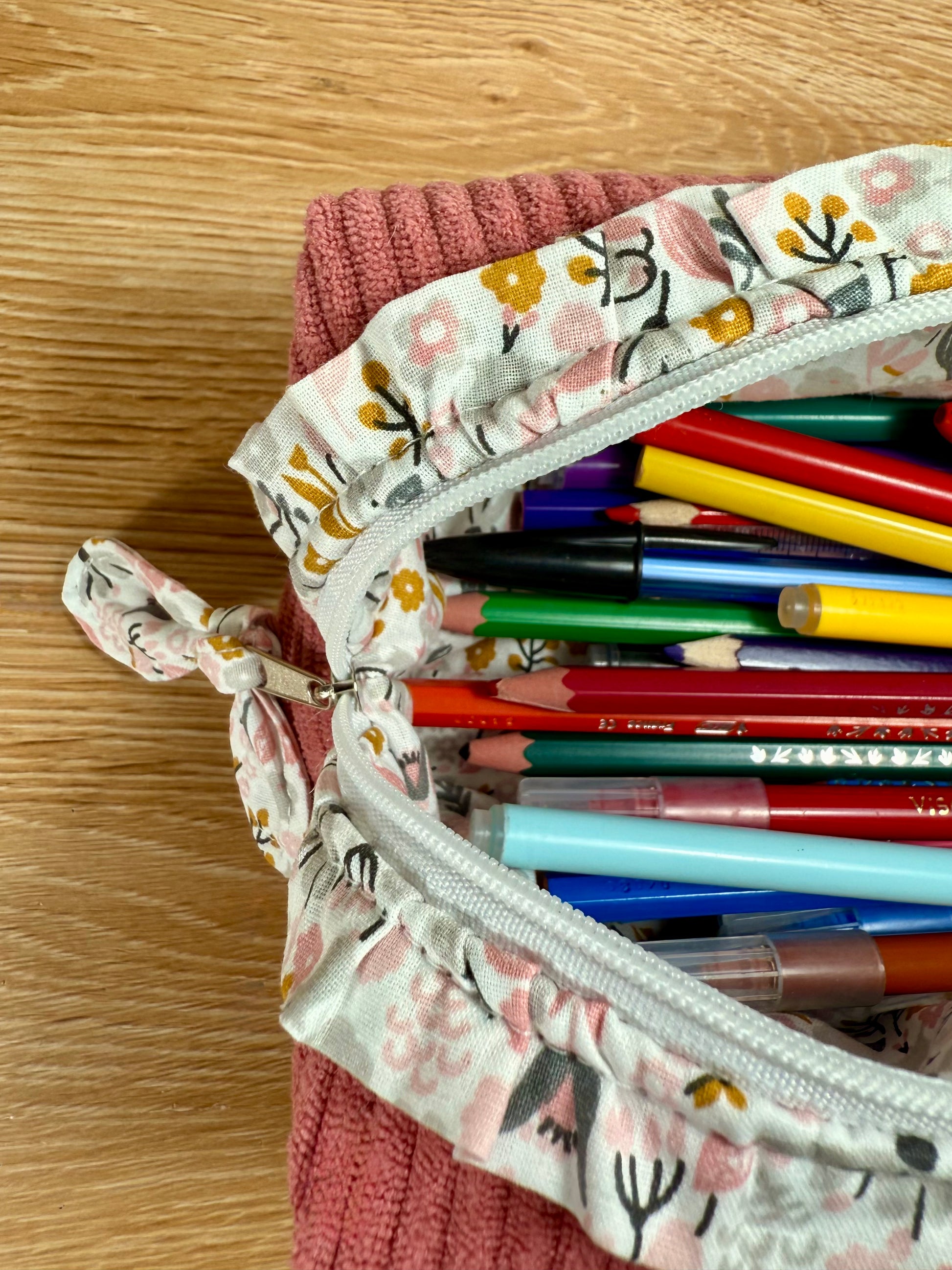 Calins et Reves trousse à crayons rose Amalya