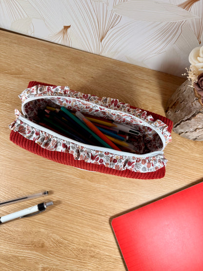 Calins et Reves trousse à crayons tomette Laetitia