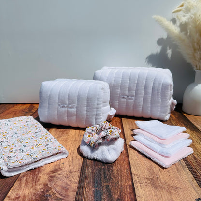 Trousse de toilette matelassée Blanc