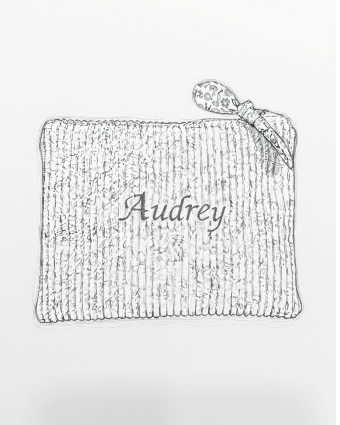 Calins et reves petite pochette personnalisée brodée