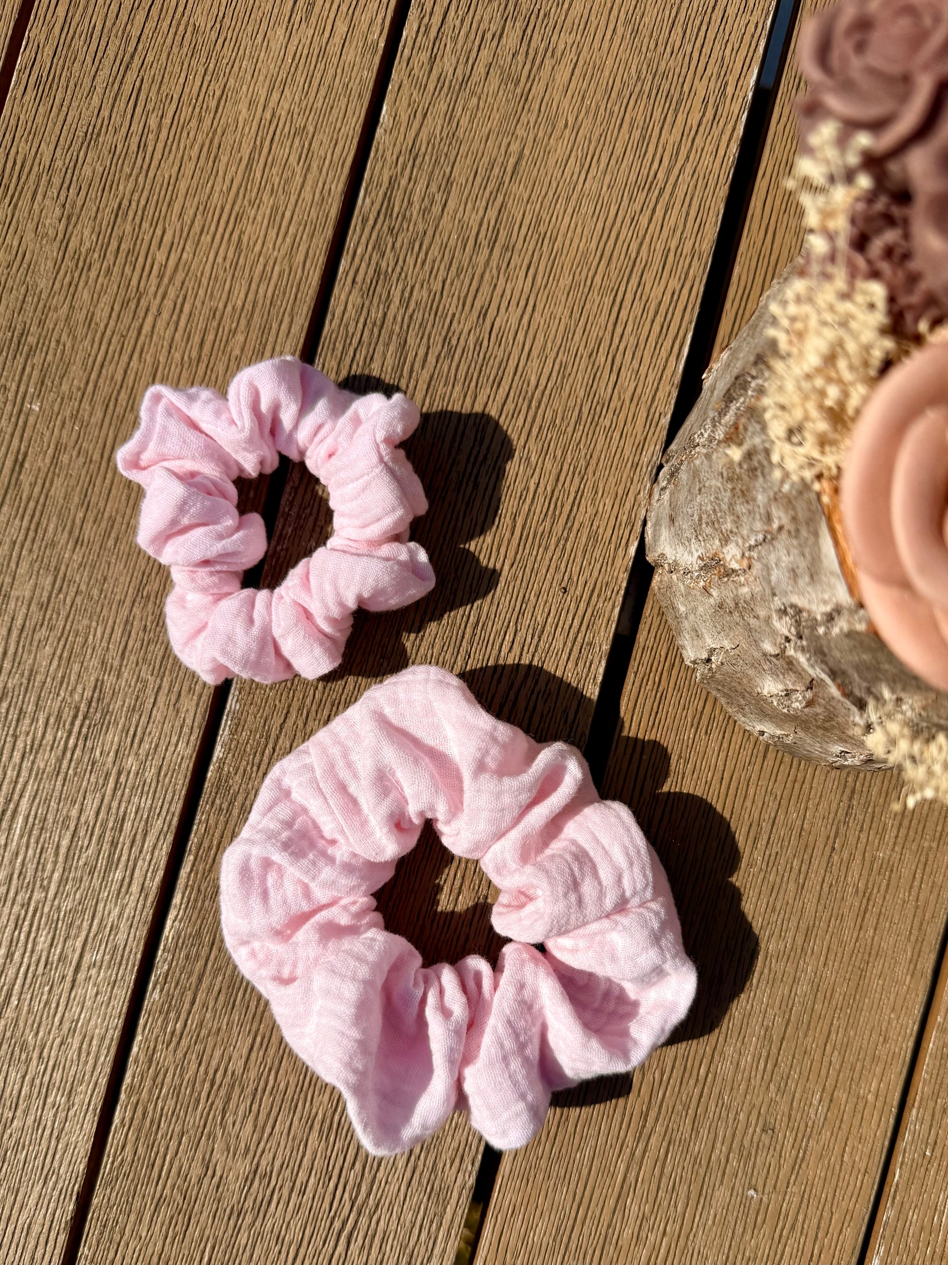 Calins et Reves chouchous double gaze rose
