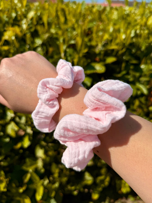Calins et Reves chouchous double gaze rose
