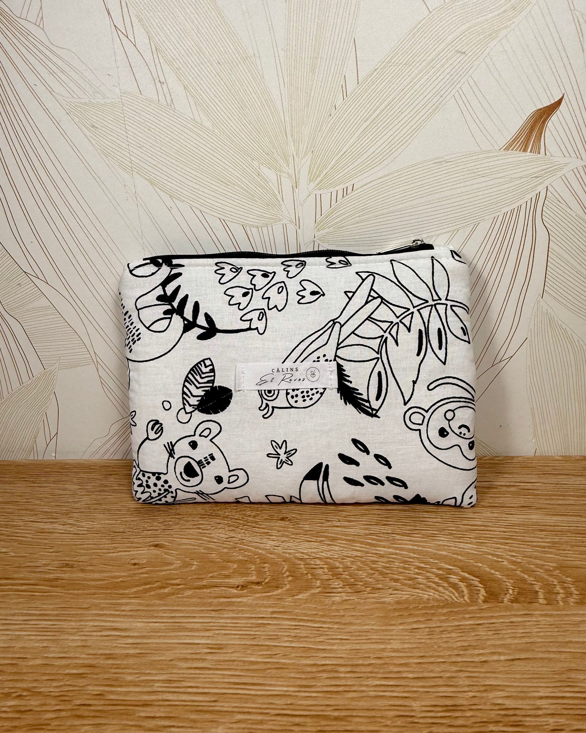 Calins et reves Petite pochette à colorier jungle