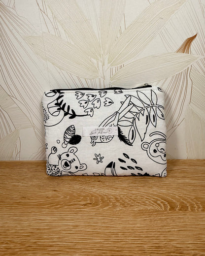 Calins et reves Petite pochette à colorier jungle