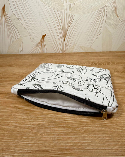 Calins et Reves petite pochette à colorier loutre