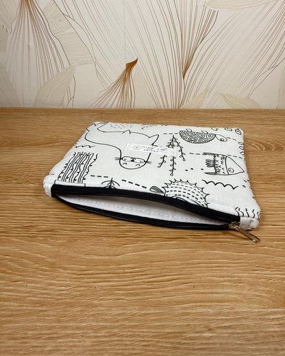 Calins et reves Petite pochette à colorier océan