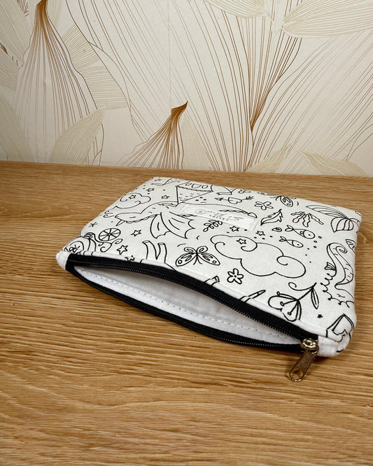 Calins et reves Petite pochette à colorier pincesse