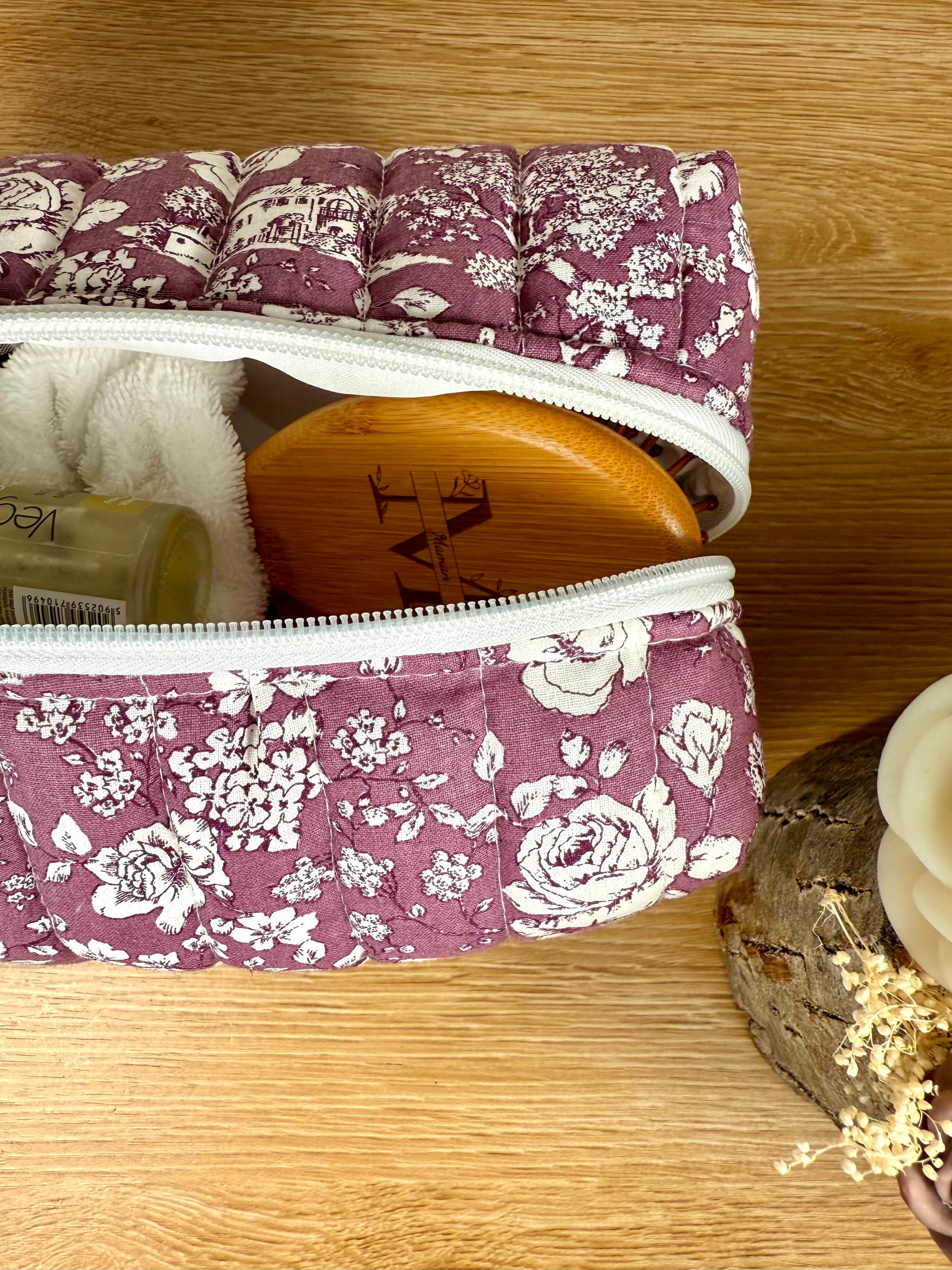 Calins et Reves trousse de toilette Bucolique violet
