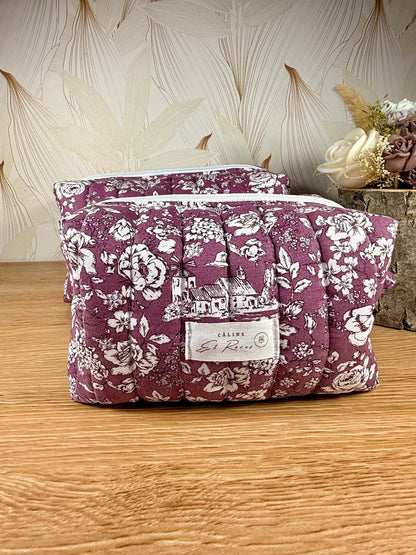 Calins et Reves trousse de toilette Bucolique violet