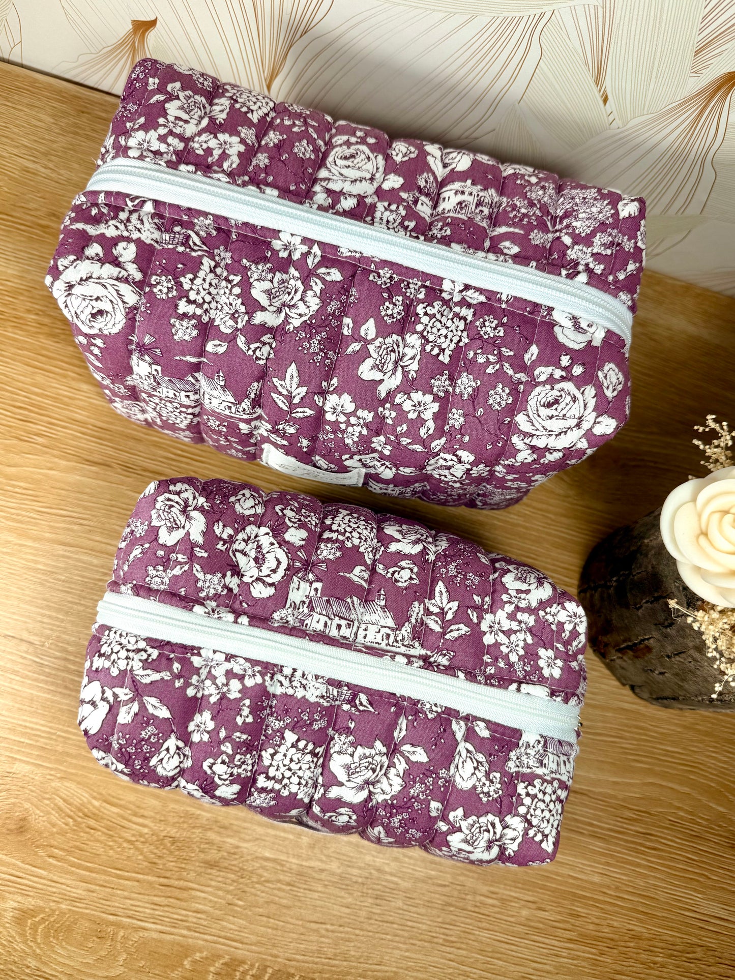 Calins et Reves trousse de toilette Bucolique violet