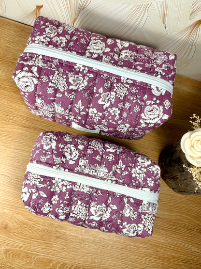 Calins et Reves trousse de toilette Bucolique violet