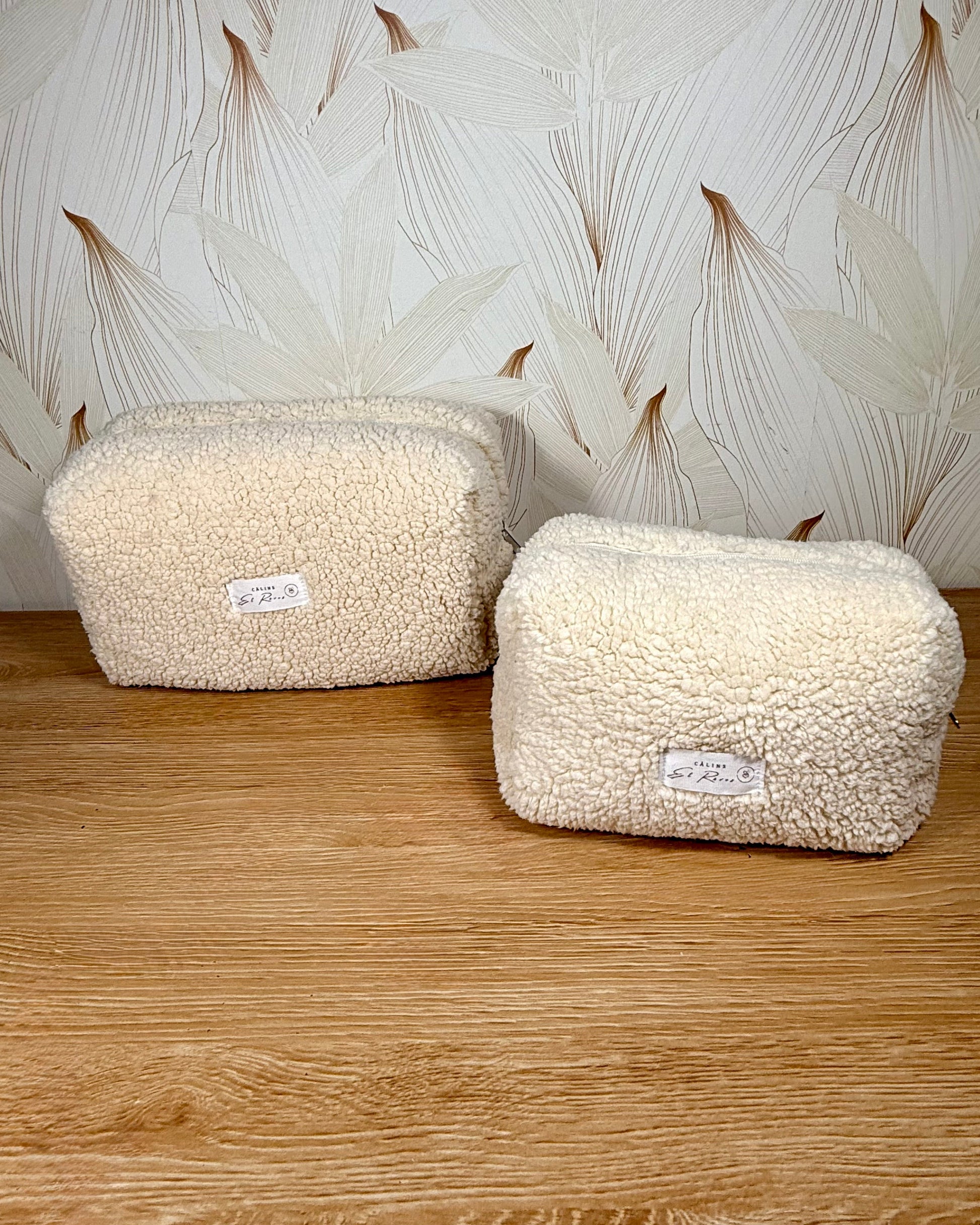 Calins et Reves Trousse de toilette sherpa ecru