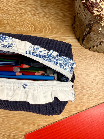 Calins et Reves velours bleu jouy