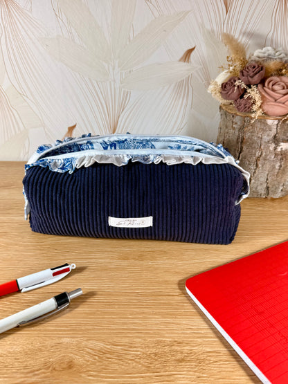Calins et Reves velours bleu jouy