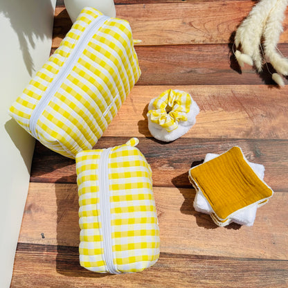 Calins et Rêves Trousse de toilette vichy Citron