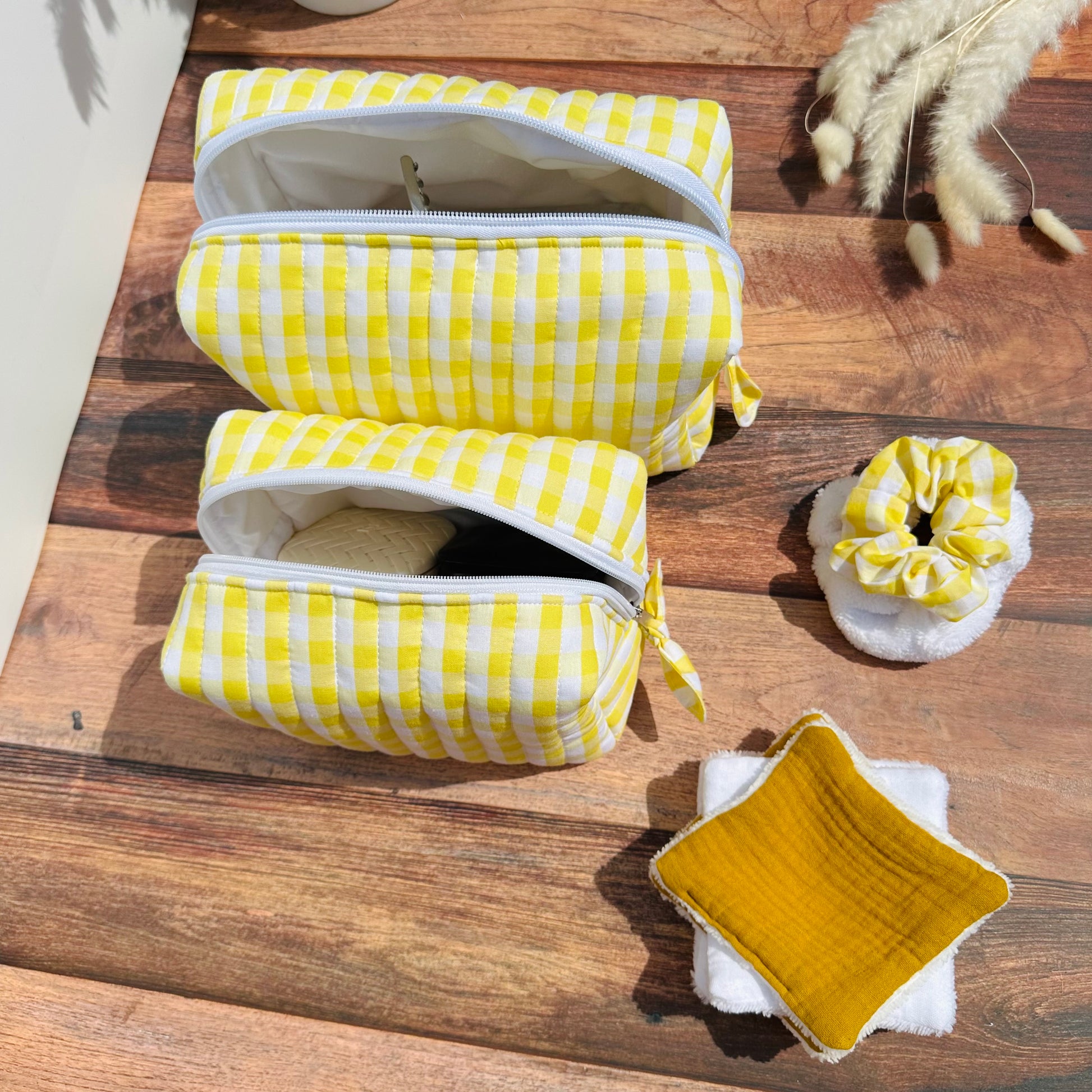 Calins et Rêves Trousse de toilette vichy Citron